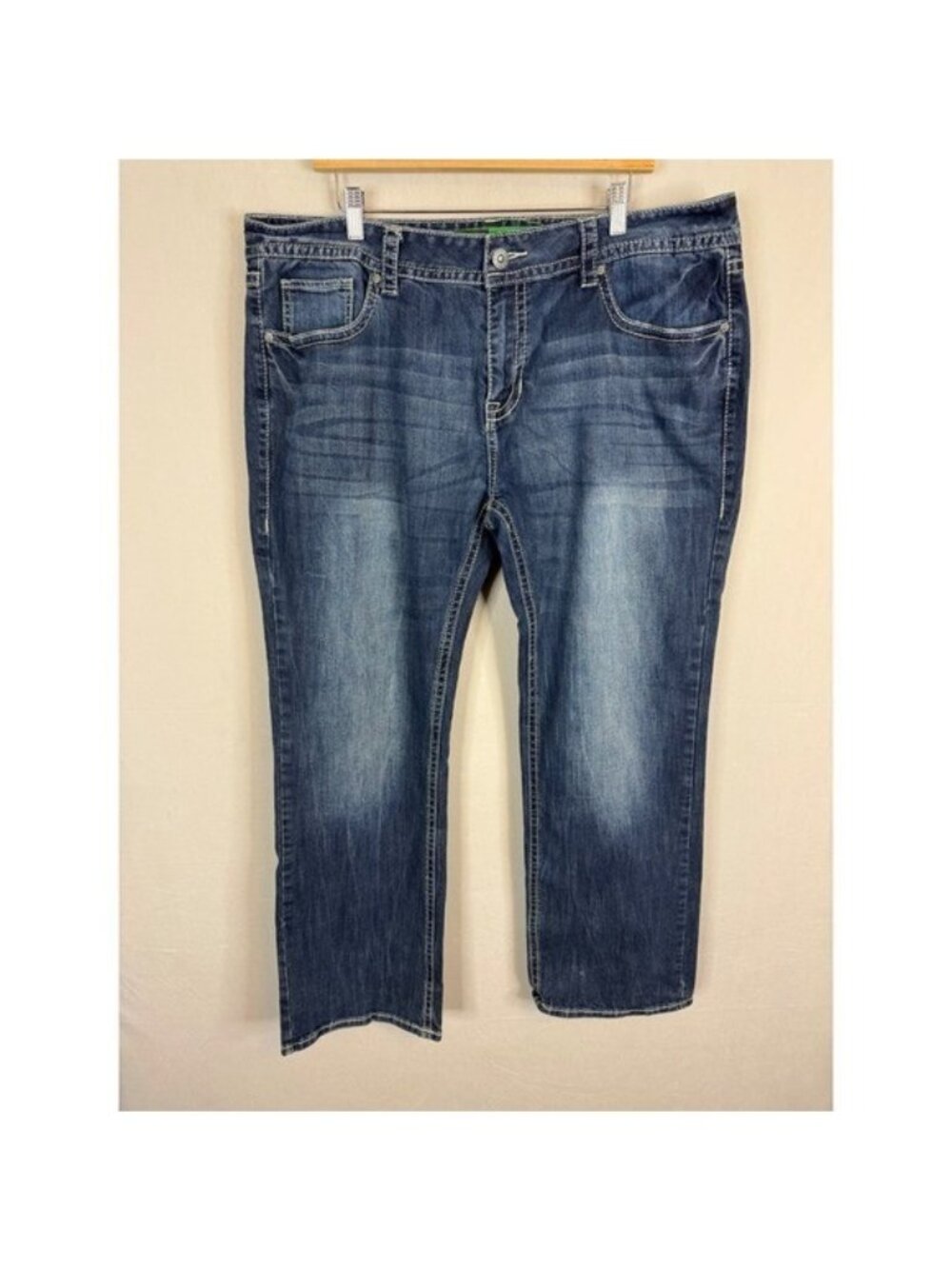 Rock & Roll Cowboy Pistol Straight Leg Jeans Dark Wash Mens 40x32